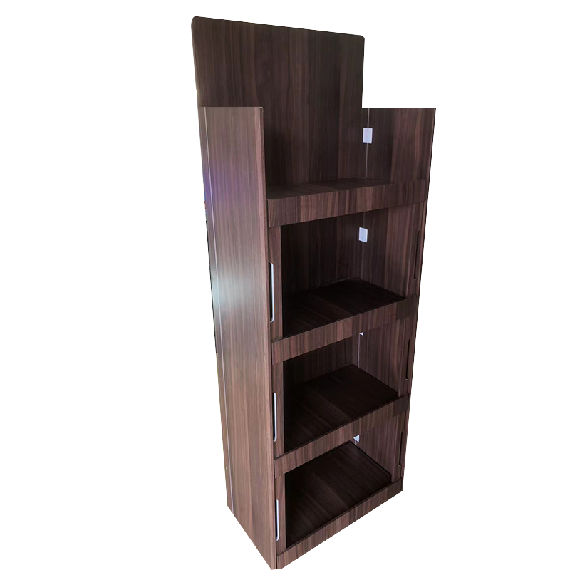 Heavy Duty Eco-friendly Multi-tier Floor Stand Drink Display Wine Beer Rack Wooden Shelf for Retail Shops — view 1