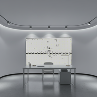 Boîte à lumière LED carrée en tissu à cadre en aluminium écoénergétique, option suspendue, affichage clignotant programmable IC intégré