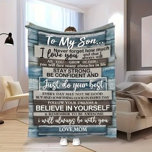 Hot Sale Throw Blanket Rectangular Vintage Print Polyester Cotton Home Use Eco-Friendly <b>Machine</b> Washable - Product Image 1