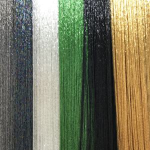 Perline bugle lunghe 1 metro rifila la nappa a catena in grigio - Product Image 1