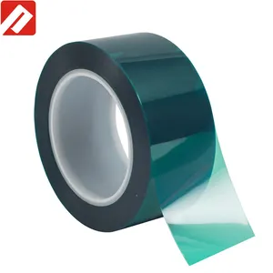 OEM Klebeband Fabrik Hoch temperatur Silikon Hellgrün PET Polyester Tape Aufkleber
