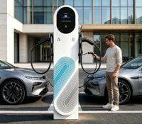 Nouvelle station de recharge AC pour véhicules électriques intégrée au sol 14KW-44KW avec interface combinée et double pistolet de charge rapide pour usage commercial