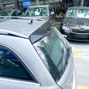 Mercedes-Benz C-Class S204 Avant Rear Spoiler Piano <b>Black</b> Carbon Fiber Texture Ducktail <b>Trunk</b> Lip 2008-2014 - Product Image 2