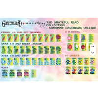 Grateful Dead Ensemble de Mahjong sur mesure 160 tuiles Dancing Bear Acrylique nacré Mahjong américain pour divertissement festif