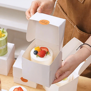 Caja de Embalaje Cuadrada Pequeña Personalizada para Pasteles, Mousse, Mini <span class=keywords><strong>Postres</strong></span> Franceses, Repostería Occidental - Product Image 5
