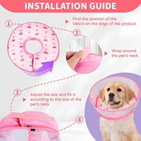 Collier de récupération gonflable pour chiens de grande et moyenne taille après chirurgie, collier doux en forme de donut réglable pour animaux de compagnie