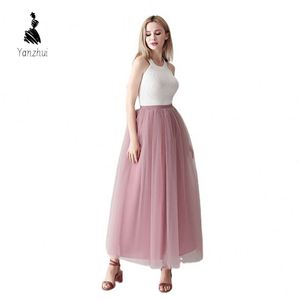 <span class=keywords><strong>Falda</strong></span> Larga de Tul de 7 Capas y 100 cm para Mujer, Ideal para Bodas y Fiestas - Product Image 1