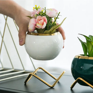 Macetas de plantas suculentas creativas, Mini crack de hielo, maceta de cerámica esmaltada, jardín, hogar, decoración <span class=keywords><strong>Zakka</strong></span>, maceta artesanal - Product Image 1