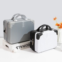 Trousse de Maquillage Vintage en PVC à Fermeture Ouverte pour Femme, Grande Capacité, Étanche, Idéale pour les Voyages