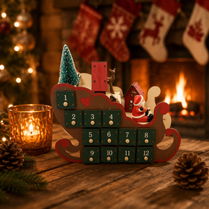 Calendrier de l'Avent Scène de Traîneau, Maison de Bonhomme de Neige 3D, Calendrier de Compte à Rebours de 24 Jours, Décoration de Noël pour la Maison - Product Image 2