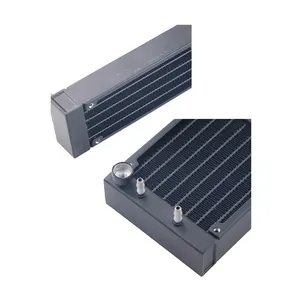 Aluminum 80mm 360mm Radiators Fixed Connection Black/White Multi Channel Water Cooler