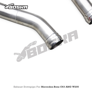 OEM Header Downpipe for Mercedes-Benz C63/C63S AMG W205 4.0T Performance <b>Car</b> Boska Exhaust Free Flow System <b>Polished</b> Finish - Product Image 5