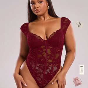 ชุดเดรสใหม่ฤดูใบไม้ผลิ2026ชุดลูกไม้สุดเย้ายวนพร้อมสายรัดแผงลูกไม้ชุดบอดี้สูทเต็มตัวเท็ดดี้อเนกประสงค์และดู XL-4XL สนิทสนม - Product Image 1