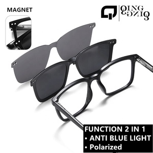 <span class=keywords><strong>Gafas</strong></span> de Sol Magnéticas con <span class=keywords><strong>Clip</strong></span> TR90 <span class=keywords><strong>para</strong></span> Hombre, Montura Cuadrada, Protección Ocular Polarizada TAC, 3 en 1, Anti Luz Azul, Lectura Óptica - Product Image 2