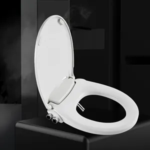 Asiento de inodoro de bidé no eléctrico, cubierta de asiento de inodoro alargado de ajuste barato, asiento de inodoro anal limpio con bidé