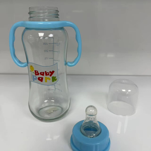 Directo de fábrica de alta calidad 9oz/250ML Antic-Colic Borosilicate Glass Silicona Biberón de boca ancha Sin BPA 0-12 meses - Product Image 2