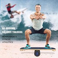 Planche d'équilibre en bois avec roulettes pour skateboard, surf, ski, fitness et exercices