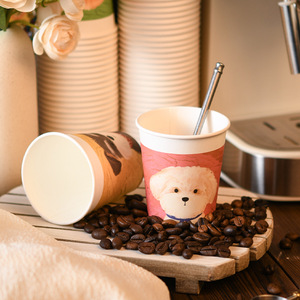 Cute Cat <b>Pattern</b> Disposable <b>Paper</b> Cups 250ml Thickened For Hot Drinks Home Use - Product Image 2