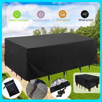 Housse de table et de chaises d'extérieur en polyester de style européen, imperméable et durable pour la protection contre le soleil, la pluie, la poussière et le sablage