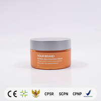 Crème rajeunissante au rétinol pour soins de la peau en marque privée OEM, réduction des rides et renforcement de la fermeté