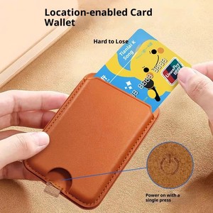 Portefeuille ultra-fin pour cartes avec traqueur GPS anti-perte, localisateur MFI compatible iOS Find My, contrôle par application, <span class=keywords><strong>batterie</strong></span> au lithium - Product Image 2