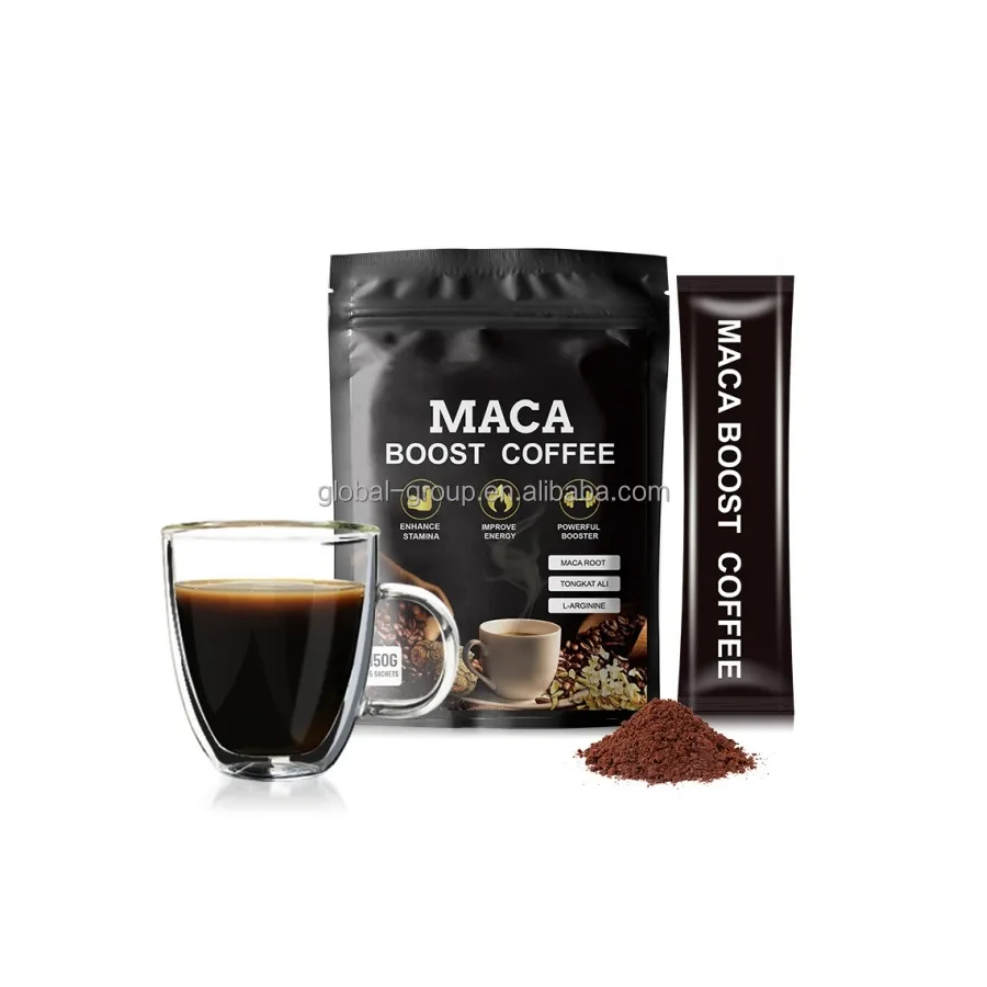 プレミアム品質マカインスタントパウダーエネルギーブースターコーヒーナチュラルハーブマカコーヒー