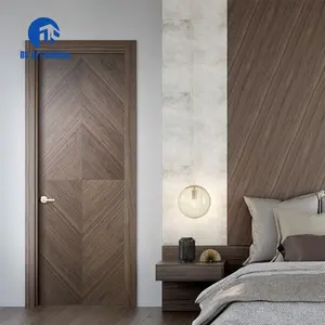 DS公寓供应商热卖室内木门低价门中密度纤维板木质聚氯乙烯塑料木板门2023最新现代设计奇
