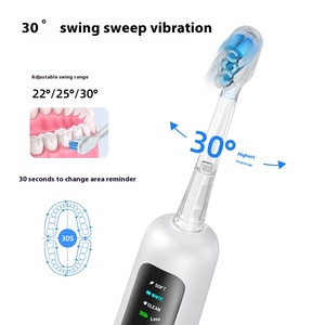 แปรงสีฟันโซนิคแบบสั่นสะเทือน ขนแปรงนุ่ม ชาร์จไฟได้ในตัว ยี่ห้อโรงงานผลิต พร้อมไฟ LED แสดงสถานะการชาร์จ ใช้พลังงานจาก USB ระดับกลาง สำหรับใช้ในครัวเรือน - Product Image 5