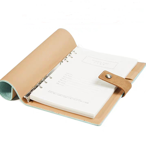 Schreibwaren 100gsm Innen Papier Blätter Sechs Loch Nachfüllbare Leere Seite Leder Stoff Weiche Abdeckung Planer <span class=keywords><strong>Notebook</strong></span> mit logo - Product Image 4