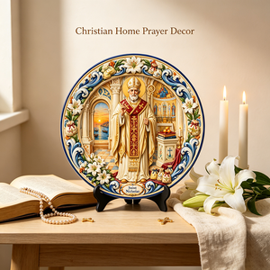 Placa de Resina 3D Personalizada con Relieve de San Nicolás, Obispo Myra, Artículo Religioso para Iglesia Católica, Decoración Artística, Venta al Por Mayor Directo de Fábrica - Product Image 2