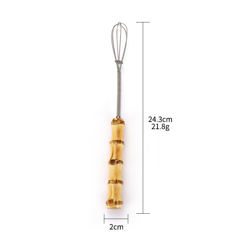 Bamboo handle egg beater