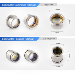 Ensemble de lentilles <span class=keywords><strong>laser</strong></span> HXLASER D30 F100 F125 F150 pour découpeuse <span class=keywords><strong>laser</strong></span> automatique et manuelle, avec lentille de collimation et de focalisation Precitec et support de lentille - Product Image 3