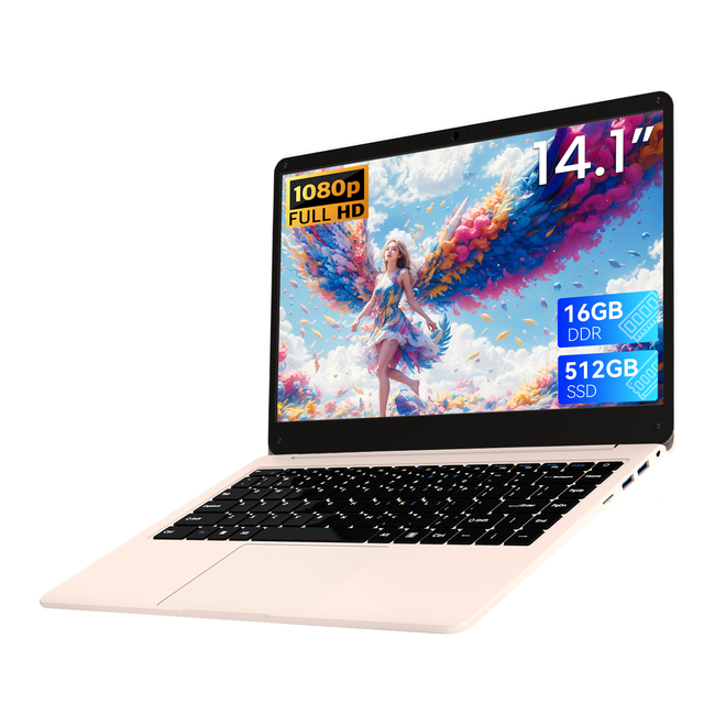 New 14.1" Intel N95 Quad-Core Windows 11 Laptop 8GB RAM 1TB SSD IPS Display English Keyboard 1.47kg Lightweight Home WiFi UHD