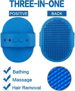 Al por mayor, Precio de fábrica: Peine de goma calmante para perros con mango de anillo ajustable, para limpieza, aseo, champú y baño de mascotas - Product Image 6