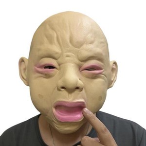Masque d'Halloween en silicone et latex super réaliste, sourire exorciste, bébé démon pleurant, explosion, vente chaude 2024 - Product Image 5