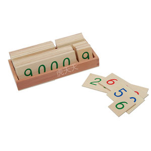 Giocattoli <span class=keywords><strong>Montessori</strong></span> di alta qualità giocattoli educativi in legno di <span class=keywords><strong>Montessori</strong></span> piccolo numero di legno carte con scatola - Product Image 5