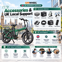 Vélo électrique pliable QMWHEEL F30 Pro UK Warehouse, 20 pouces, 250W, 48V 45Ah, longue autonomie