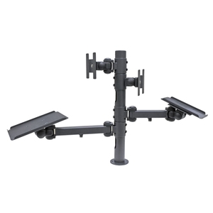 POS Mount đứng hỗ trợ 2 màn hình (tối đ<span class=keywords><strong>a</strong></span> 10kg mỗi) VESA 75/100mm thẻ tín dụng máy & máy in gắn với quản lý <span class=keywords><strong>c</strong></span>áp - Product Image 1