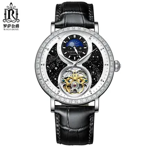Tevise Raksa Duke 888K-001 di lusso in acciaio inossidabile cassa diamante fiocco di neve da uomo Super luminoso orologio impermeabile