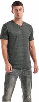 T-shirts de sport pour hommes à col en V, 98% polyester, 2% élasthanne, 180 grammes, uni, séchage rapide, décontractés, élégants, ajustés, extensibles