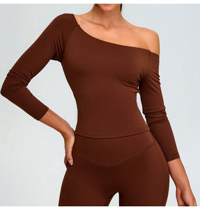 RUIQUWIN atasan olahraga Yoga wanita, atasan kasual Logo kustom untuk dewasa - Product Image 2