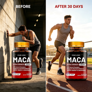Fabricante de Cápsulas de Raíz de Maca Gelatinizada de Marca Privada, Suplemento de Maca Orgánica de Henan, Antioxidante, Vegano, Sin Gluten, para Adultos, 60 Cápsulas - Product Image 2