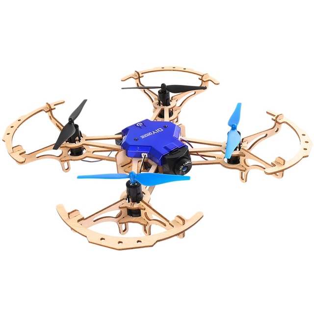 2020 New ZL100 DIY Wooden Drone  Camera 720P WiFi FPV Quadcopter Assemble Drones Creative Toy Education for Teaching Kids