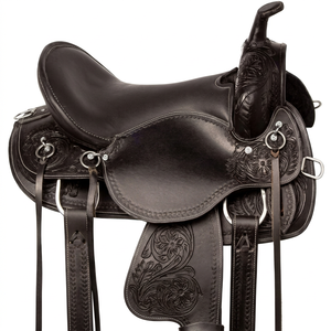 อานม้าหนังแท้ SAISHAS รุ่น Western DD คุณภาพพรีเมียม ผลิตด้วยมือ สำหรับแข่งบาร์เรลเรซซิ่ง ขี่ม้าโชว์ น้ำหนักเบา ปรับแต่งได้ - Product Image 1