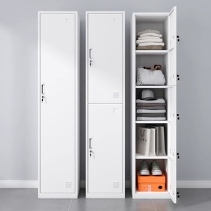 Armoire en acier à une porte, casier de rangement pour vêtements en métal verrouillable, vestiaire pour personnel et salle de sport - Product Image 2