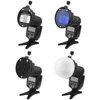 TRIOPO TR-08 Flash lumière couleur filtre réflecteur nid d'abeille diffuseur boule Photo accessoires Kits pour Canon Nikon Sony Godox