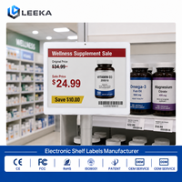 Etiqueta Electrónica de Precio Inteligente con Impresión de Logotipo Personalizado del Fabricante LEEKA ESL, Etiqueta de Precio Electrónica con Tinta Electrónica para Farmacias