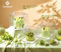 Boîte d'emballage carrée en plastique pour gâteau avec poignée, boîte à gâteau transparente en PET, boîtes d'emballage pliables pour gâteau d'anniversaire 3/4/5 pouces