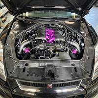 Panneaux de refroidissement en fibre de carbone de qualité supérieure, 7 pièces, pour les compartiments de capot moteur, pour Nissan GTR R35 2007+, kits intérieurs