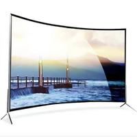 TV LED Layar Besar 85/65/55/50 Inci, Smart Android TV, Backlight LED, Layar Datar Custom OEM, HDTV Full HD 1080p, TV Hotel